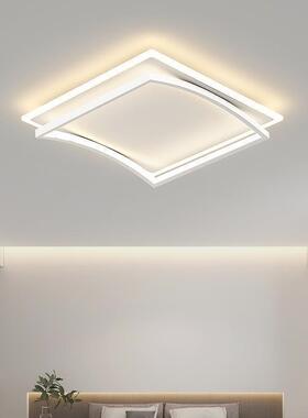 2025年新款白色客厅吸顶灯现代简约大气长方形创意卧室书房灯具