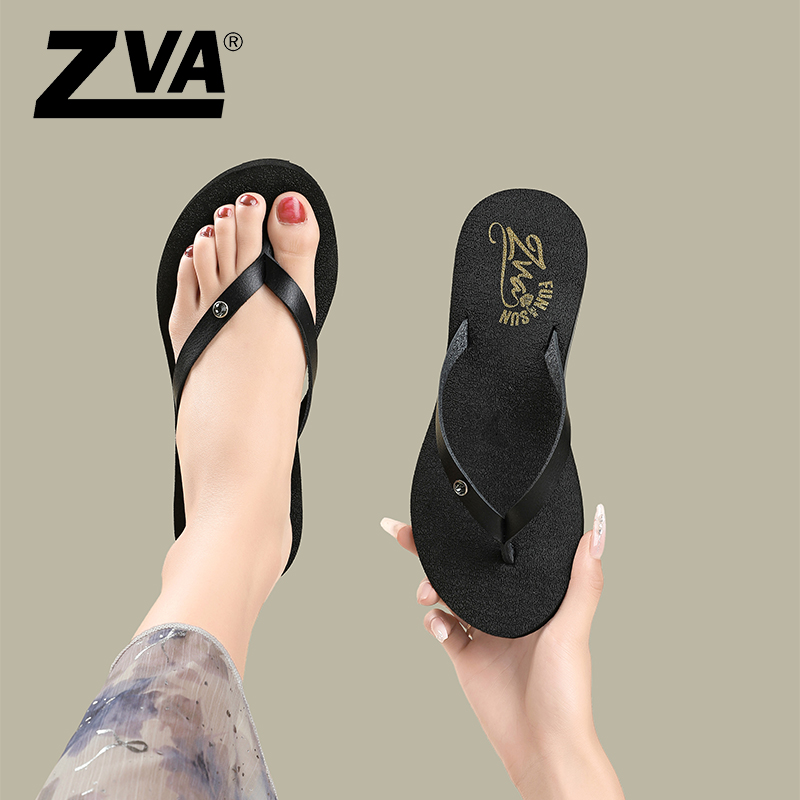 ZVA人字拖女夏季2025新款外穿超轻软弹不累脚凉鞋时尚高级感拖鞋