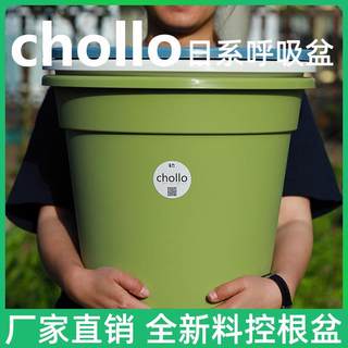 chollo家用塑料花盆大号加仑盆控根底透气加厚PP树脂多肉月季绣球