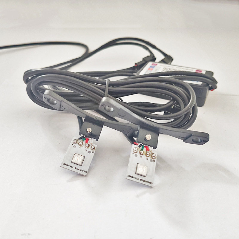 汽车led装饰灯APP恶魔眼 天使眼双光透镜专用一拖二RGB七彩爆闪灯