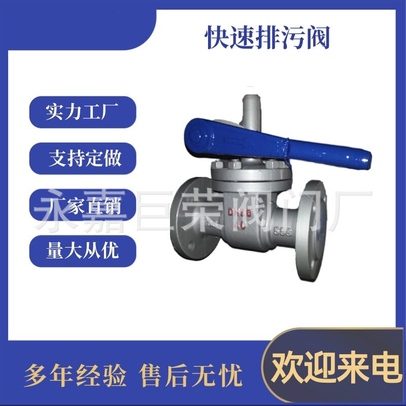 DN65 直通式手动法兰快速排污阀 P48H-25C体积小,重量轻