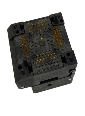 厂家IC测试座弹片编程座9*9 QFN80-0.4翻盖老化座IC549-0604