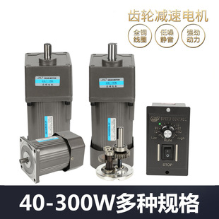 蜗轮蜗杆减速电机 调速马达微型15W25W40W60W90W120W减速电机齿轮