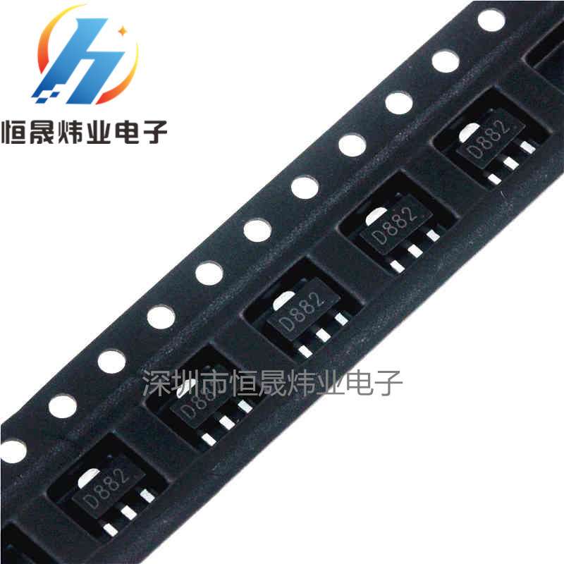 2SD882  D882 贴片三极管 SOT89 盘装 3A 40V