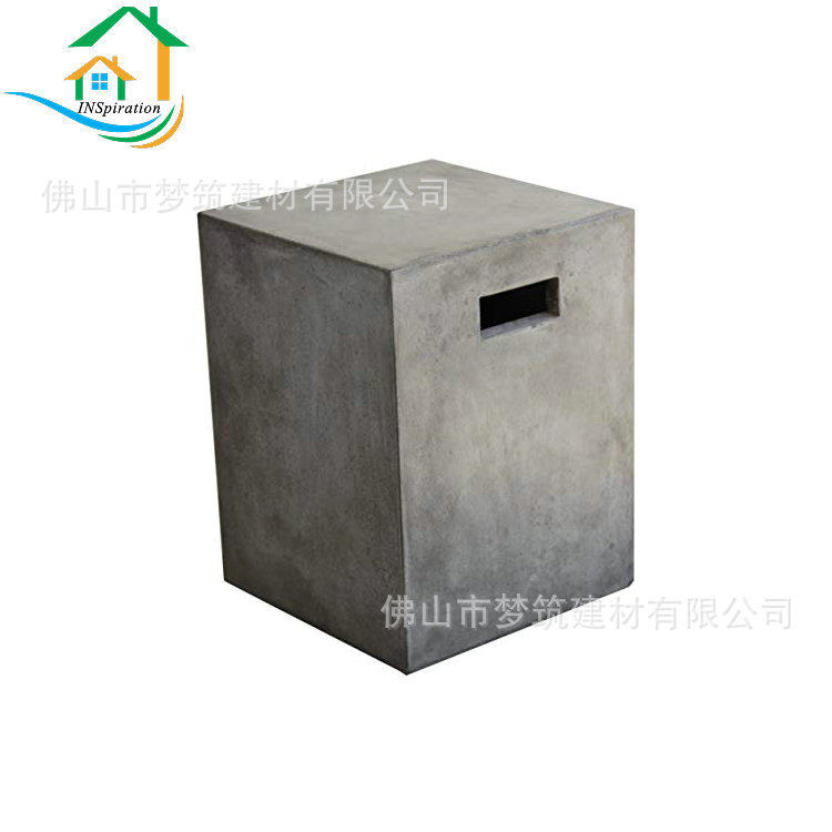 定造清水混凝土城市景观异型坐凳 露台GRC水泥茶几凳 户外景观椅