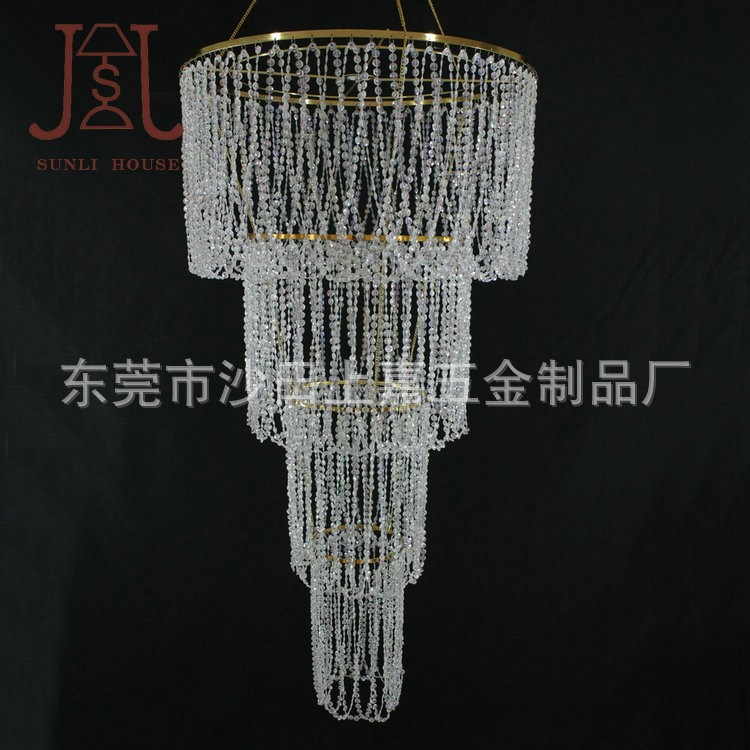 亚克力枝形吊灯婚礼派对装饰AB彩连线珠帘