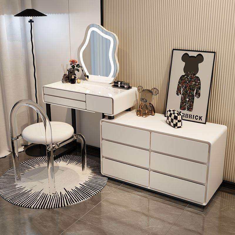 轻奢梳妆台实木床头柜化妆桌落地柜斗柜一体卧室现代简约2025新款