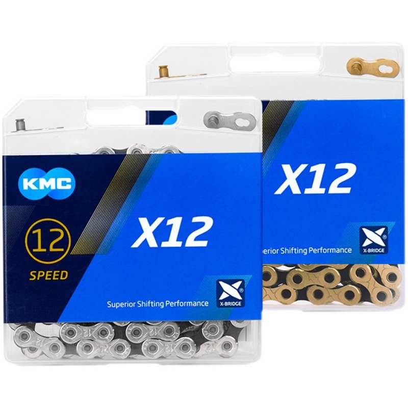 KMC12速链条桂盟山地自行车公路车配件 HX12钛金色银色e12变速链