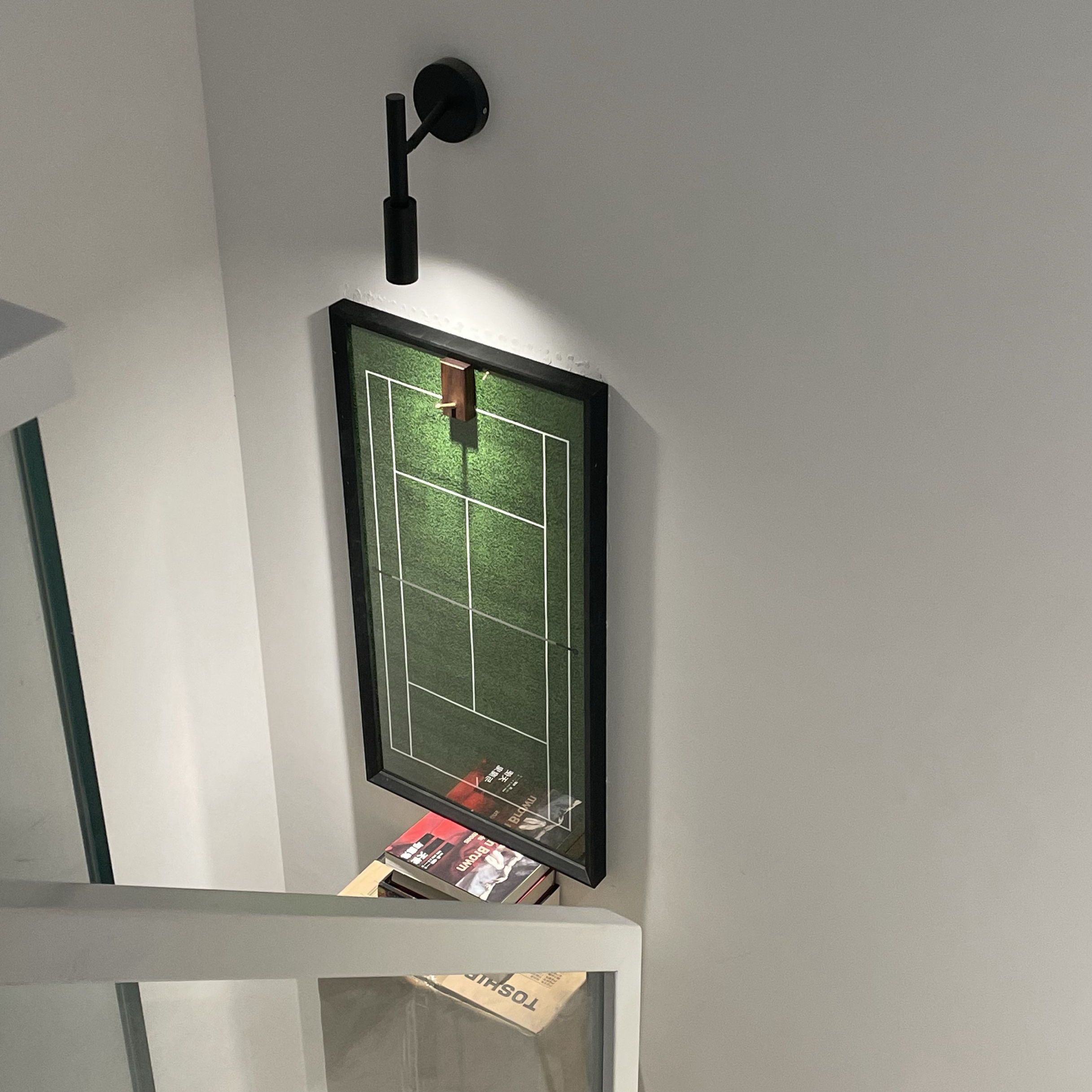 网球场画框网球拍架挂画球场定制款球场挂画送挂钩免打钉圣诞礼物