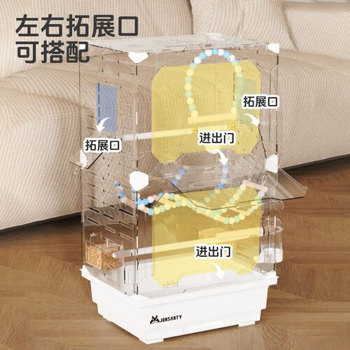 虎皮鹦鹉鸟笼玄风大号别墅笼子八E哥专用家用观赏笼铁艺繁殖鸟笼