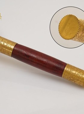 藏族手摇转金筒六字真言转w简经轮转金轮铜制摆件大小号转筒转轮