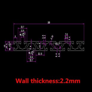 1PC 15180 Aluminum Profile Extrusion 100-450mm LengthY CNC P