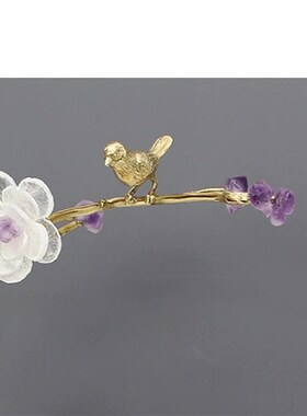 引进富贵紫水晶饰品客厅入口水果盘小吃盘L酒柜电视柜高档装饰饰