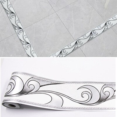 10cm Antibacterial Tile Stickers Self Adhesive WalVl Skirtin