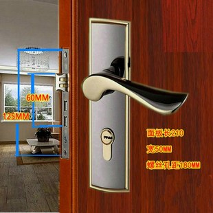 轴承房间门锁具钛金卧室内机械执手家用五金钢实木欧式 双X舌B303