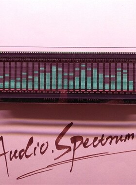 VFD荧光屏25段1p5级音乐频谱显示器电平指示灯电子数字时钟成品