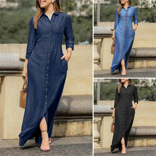 size dresses dress plus long maxi shirt women winter autumn