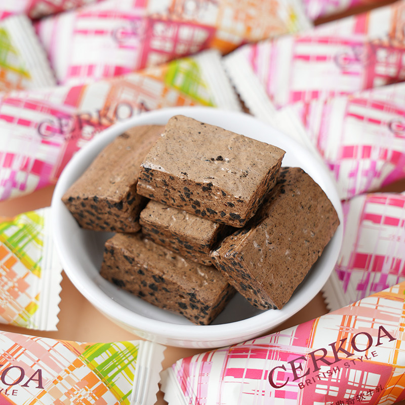 雅佳可可曲奇软牛轧网红爆款休闲办公小零食下午茶牛轧糖夹心饼干,零食/坚果/特产,棉花糖/牛轧糖/充气糖果,淘宝优惠券,粉丝福利购,淘宝优惠卷