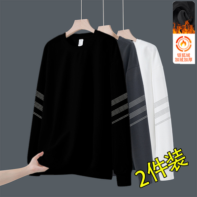 套头卫衣男秋冬季2025新款青少年男款宽松加绒重磅无帽外套百搭