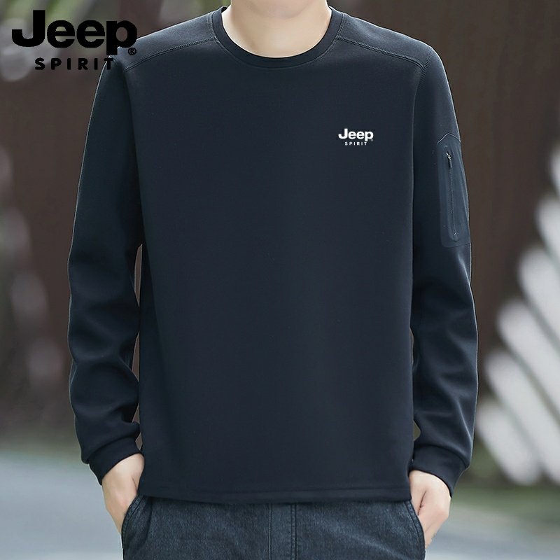 吉普JEEP卫衣男圆领长袖T恤纯棉宽松休闲百搭无帽运动上衣打底,男装,卫衣,淘宝优惠券,粉丝福利购,淘宝优惠卷