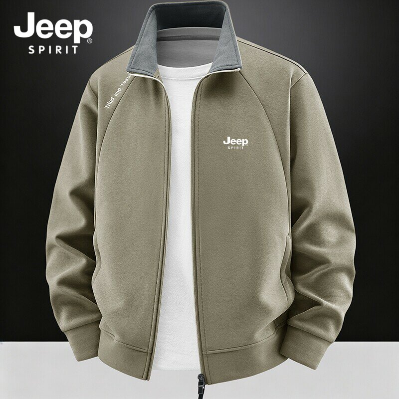 吉普JEEP男户外百搭开衫卫衣图片