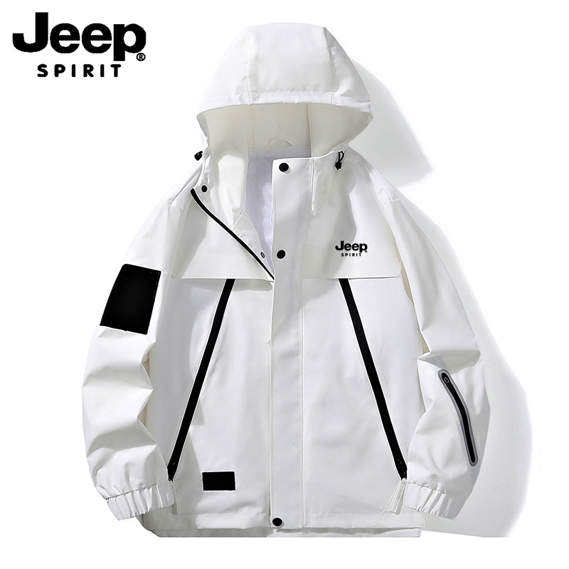 吉普JEEP男士运动冲锋衣男2025新款春秋季宽松防风防水登山服外套,男装,夹克,淘宝优惠券,粉丝福利购,淘宝优惠卷