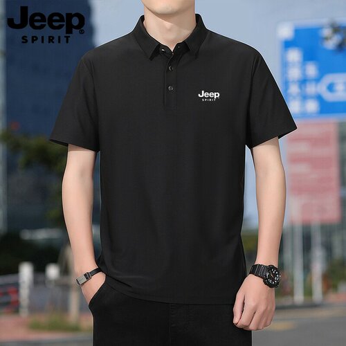 Jeepspirit冰丝凉感透气POLO衫