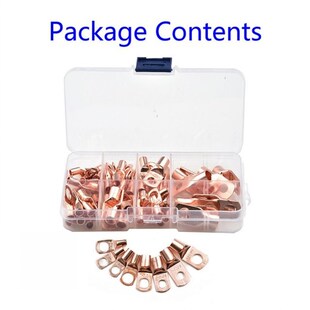 60pcs Electrical Bare Copperz Lug Cable Wire Connectors Crim