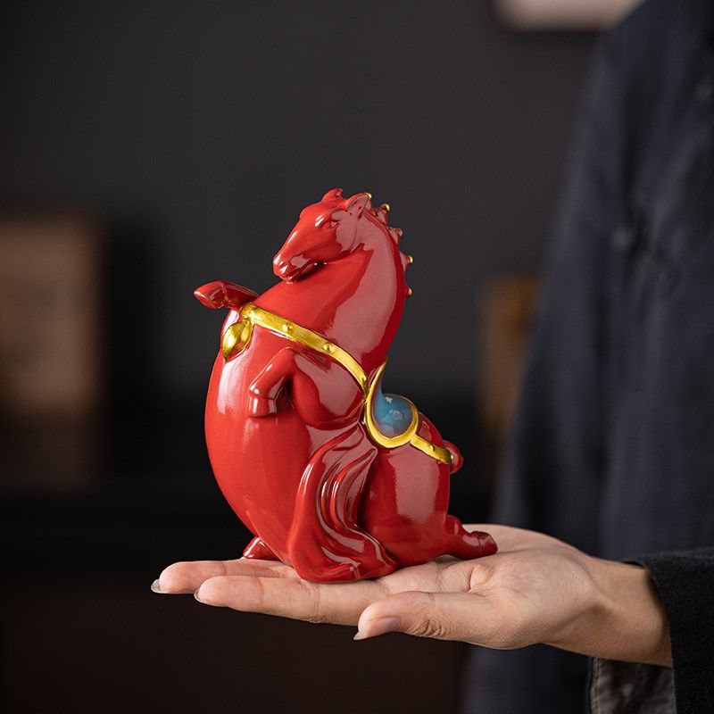 创意茶宠摆件精品可养p陶瓷富贵唐马茶台桌面装饰功夫茶具茶道配,餐饮具,茶宠摆件,淘宝优惠券,粉丝福利购,淘宝优惠卷