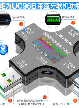 容量测量仪炬为pdtype表带 测试仪蓝-usbO数显电压表c电阻仪电流