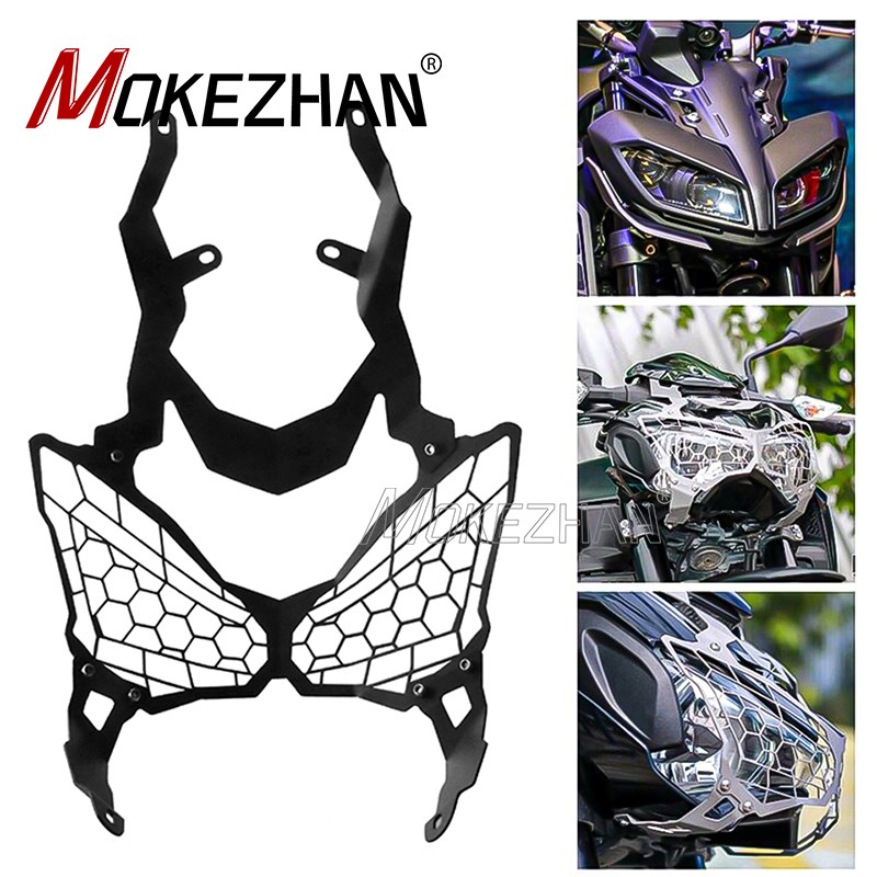 适用川崎Z900改装p大灯保护罩 摩托车前大灯护网 大灯罩配件