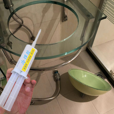 陶瓷洗脸盆安装专用胶水大理石台下盆脱I落掉了粘接固定强力胶水