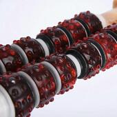 高档轮双排魔f力滚按摩棒背器 包椎邮 部颈椎腰腿部保健经络