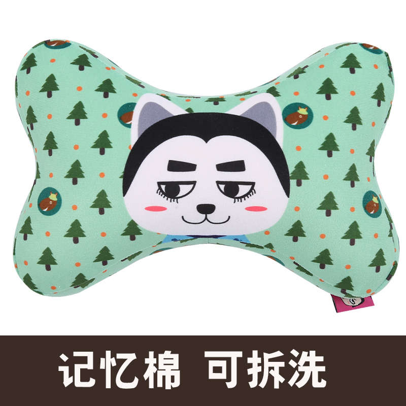 汽车枕头努颈车载护头枕棉靠枕枕靠努枕车L用颈头枕卡里骨记忆卡