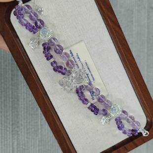 【紫霞仙子】天然紫水晶手串原创设计事业财富转运珠上岸手链女