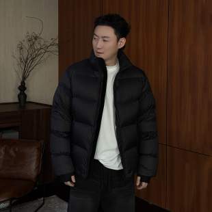 新款 阿汤哥TANG 鹅绒服2025秋冬季 立领短款 男廓形外套 绒庭