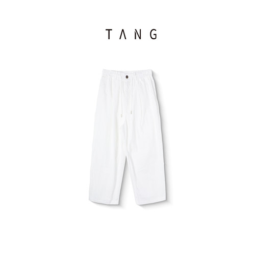 TANG[云影]宽松直筒休闲裤2026春夏季新款男舒适老钱风长裤裤子