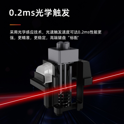 RAESHA瑞翼鲨客制化2.8光轴机械键盘键轴游戏电竞专用轴体