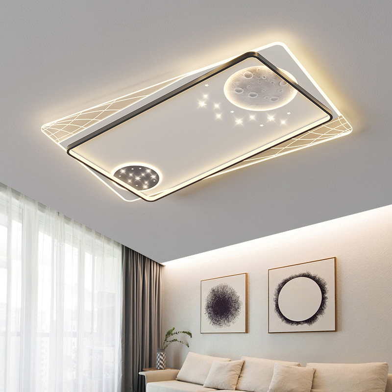 客厅灯现代简约2023年新款创意个性大气月球卧室书房LED吸顶灯具