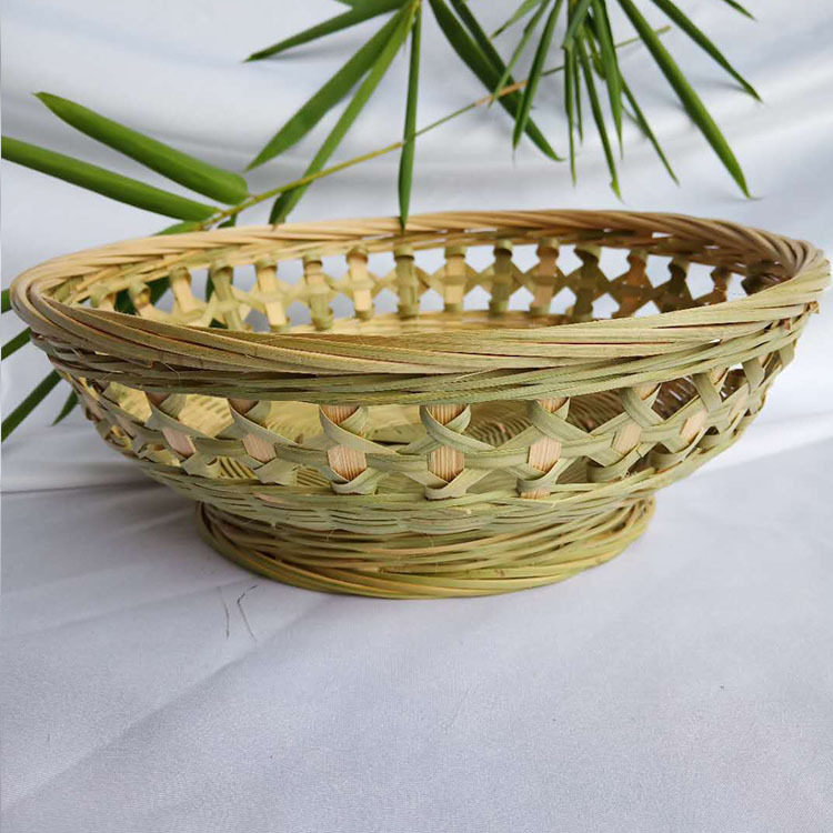 竹制品竹编筐竹篮高脚花