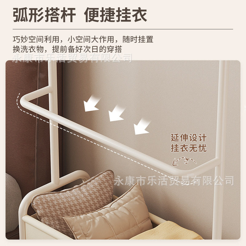简易衣帽架落地卧室床尾