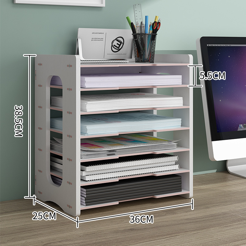 分销文件架立式书架框桌面文具收纳盒分类栏置物架办公室用品大全