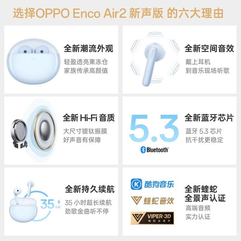other/其他 其他OPPO蓝牙耳机EncoAir2新声版半入耳式超长待机降