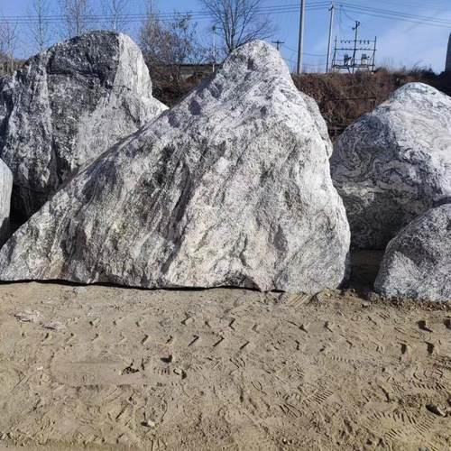 天然泰山原石观赏石中大型园林草坪景观雪浪石摆件台石敢当庭院石