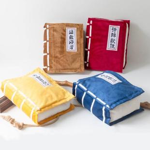 方形书籍靠枕学生卧室午睡枕头纯色创意抱枕办公室椅子坐垫