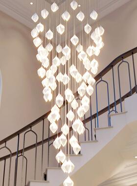 复式楼吊灯别墅客厅灯酒店大堂售楼部吊灯挑空loft公寓楼梯灯吊灯