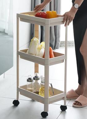 浴室卫生间置物架多层落地塑料厨房储物架子小推车卧室家用收纳架
