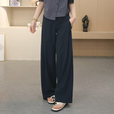 天丝棉麻风琴裤女~夏季薄款