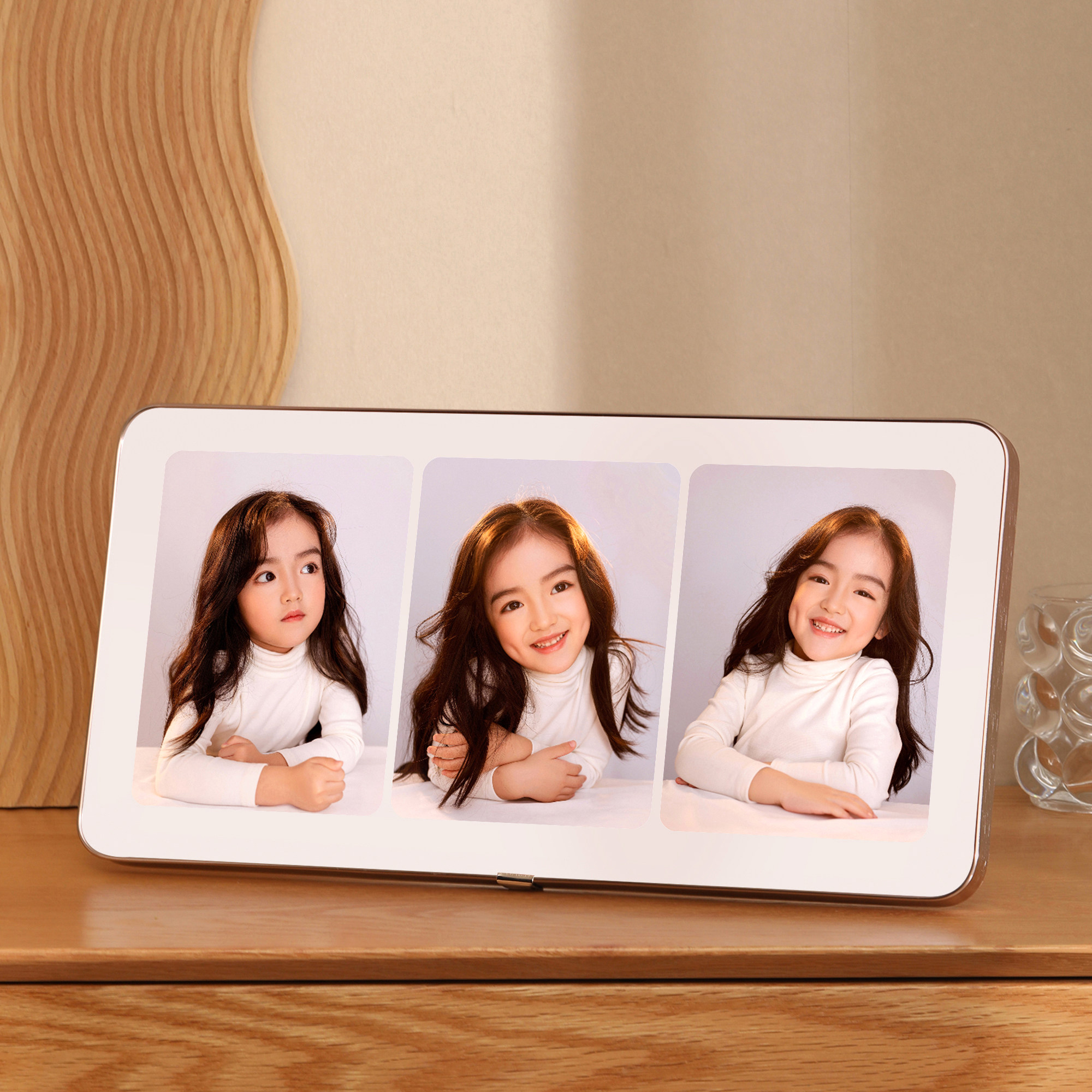 洗照片做成相框定制打印宝宝相片水晶摆台加制作婚纱照相册摆件