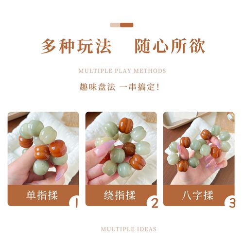 20mm大尺寸菩提根手串雕刻汉堡珠精品干磨菩提子盘玩佛珠念珠